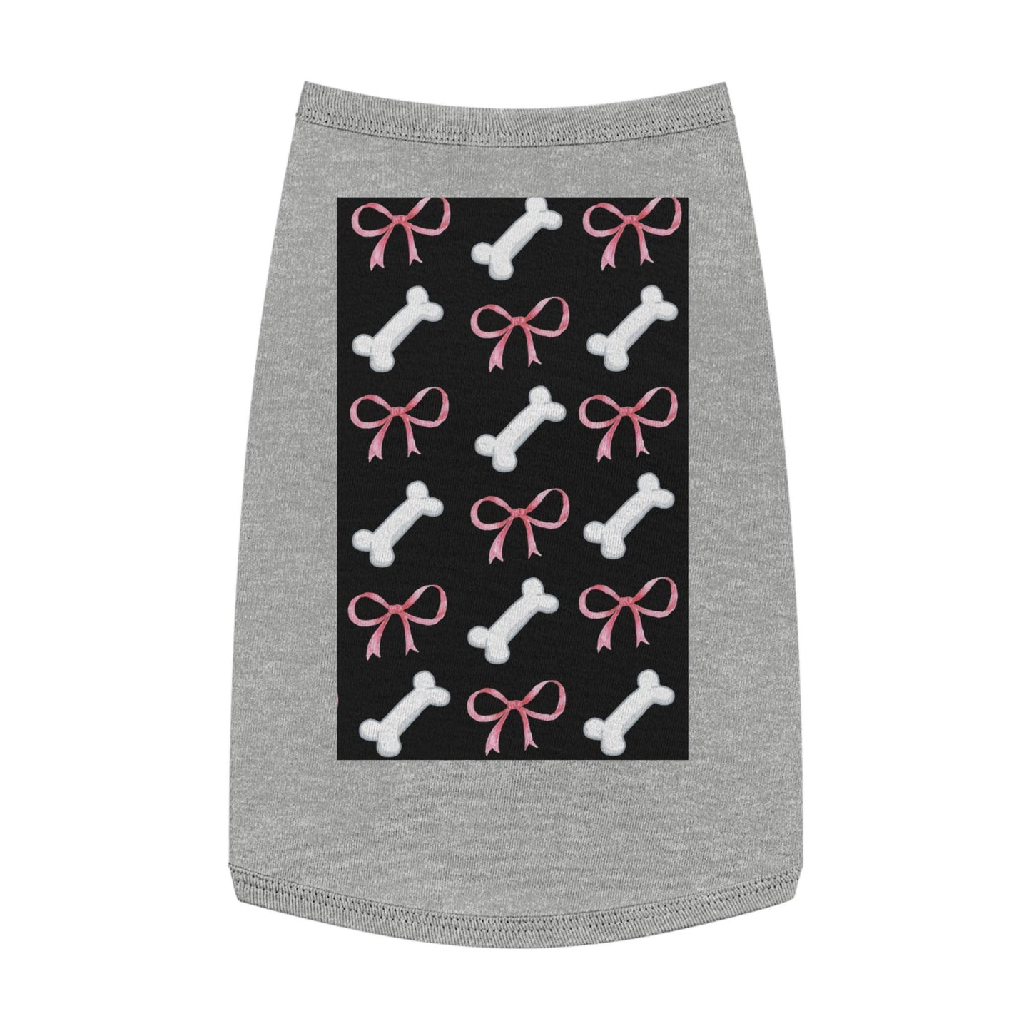 Pink Bows and Bones Pet Tank Top | Dog Tee