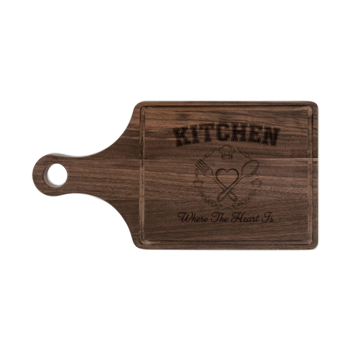 Kitchen Heart Wreath Wooden Cutting Board