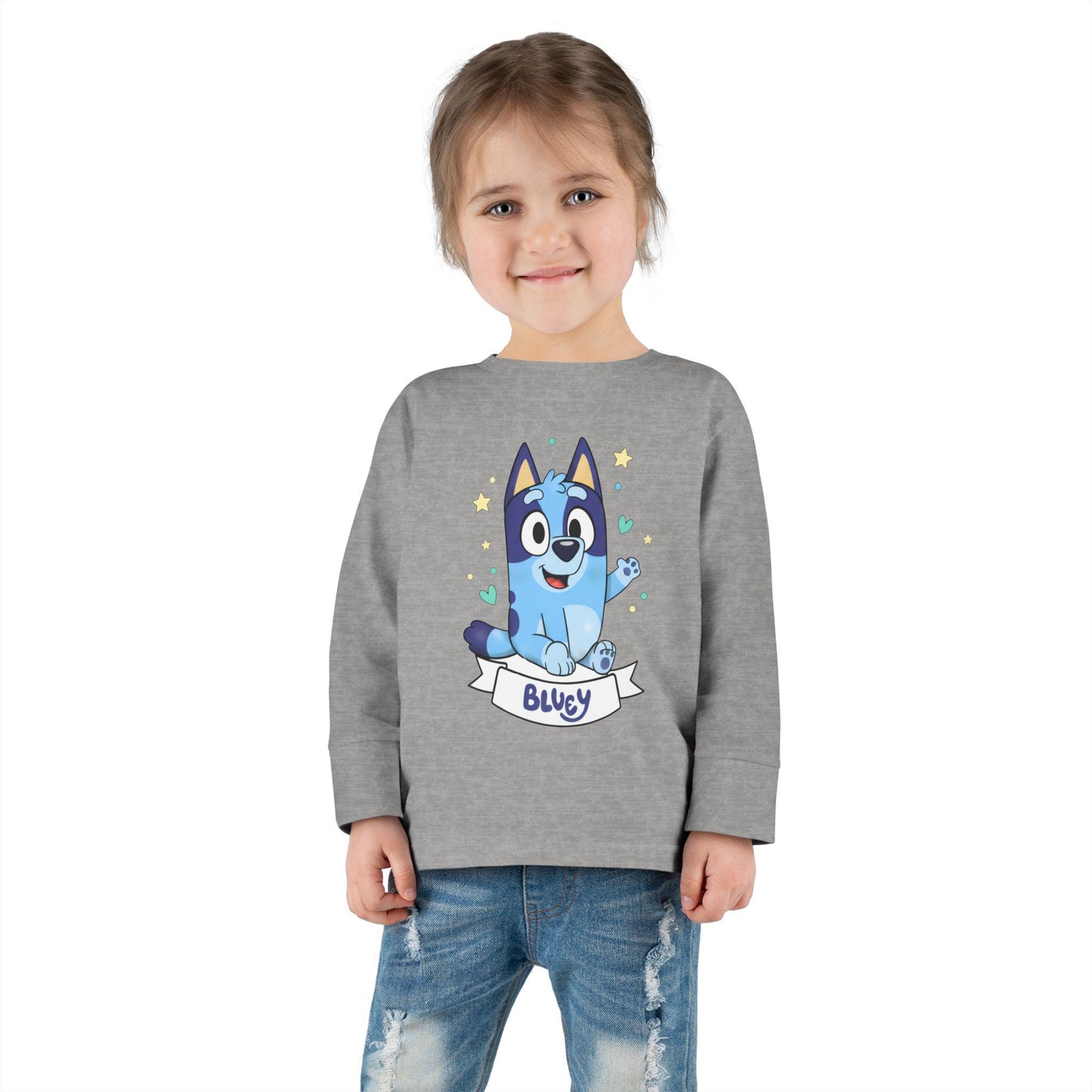 Bluey Cartoon Puppy Tee | Toddler Long Sleeve Tee