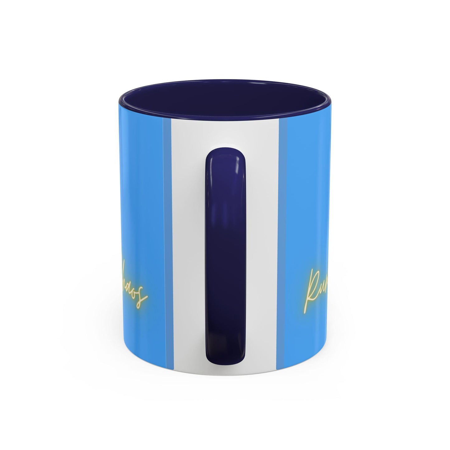Caffeinated Battery Icon Mug | Coffee Cup, Neon Script "Powered by Caffeine"