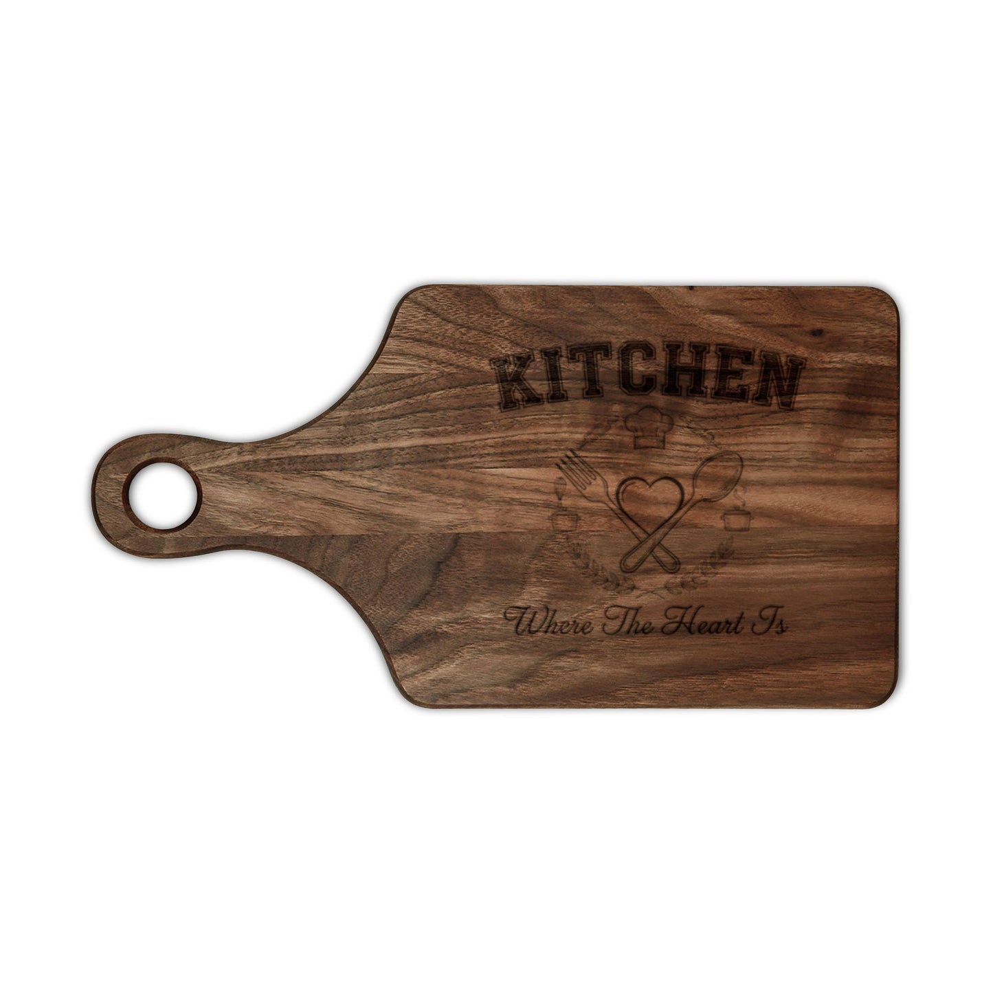 Kitchen Heart Wreath Wooden Cutting Board