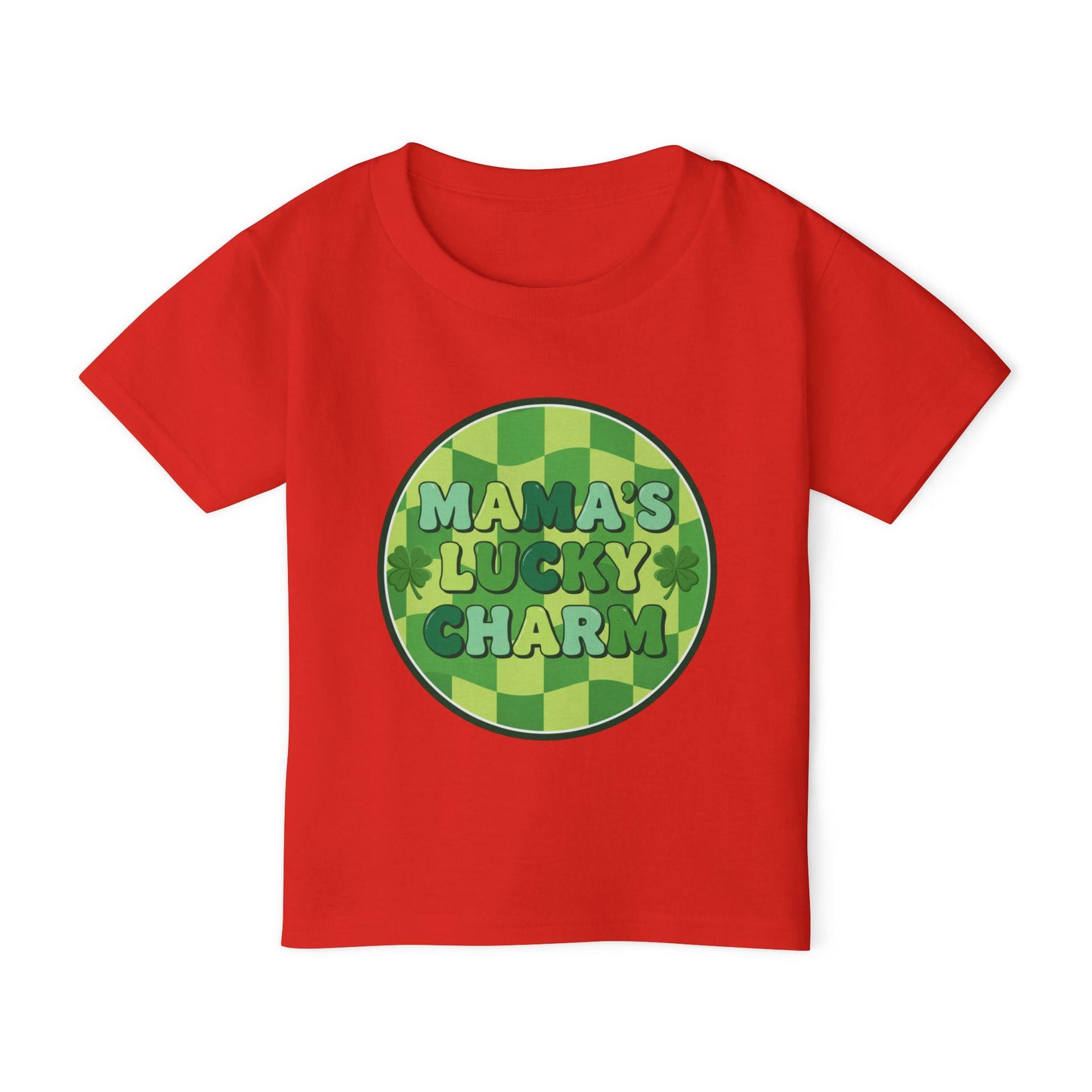 Mama's Lucky Charm Toddler T-Shirt | St. Patrick's Day Shamrock Design