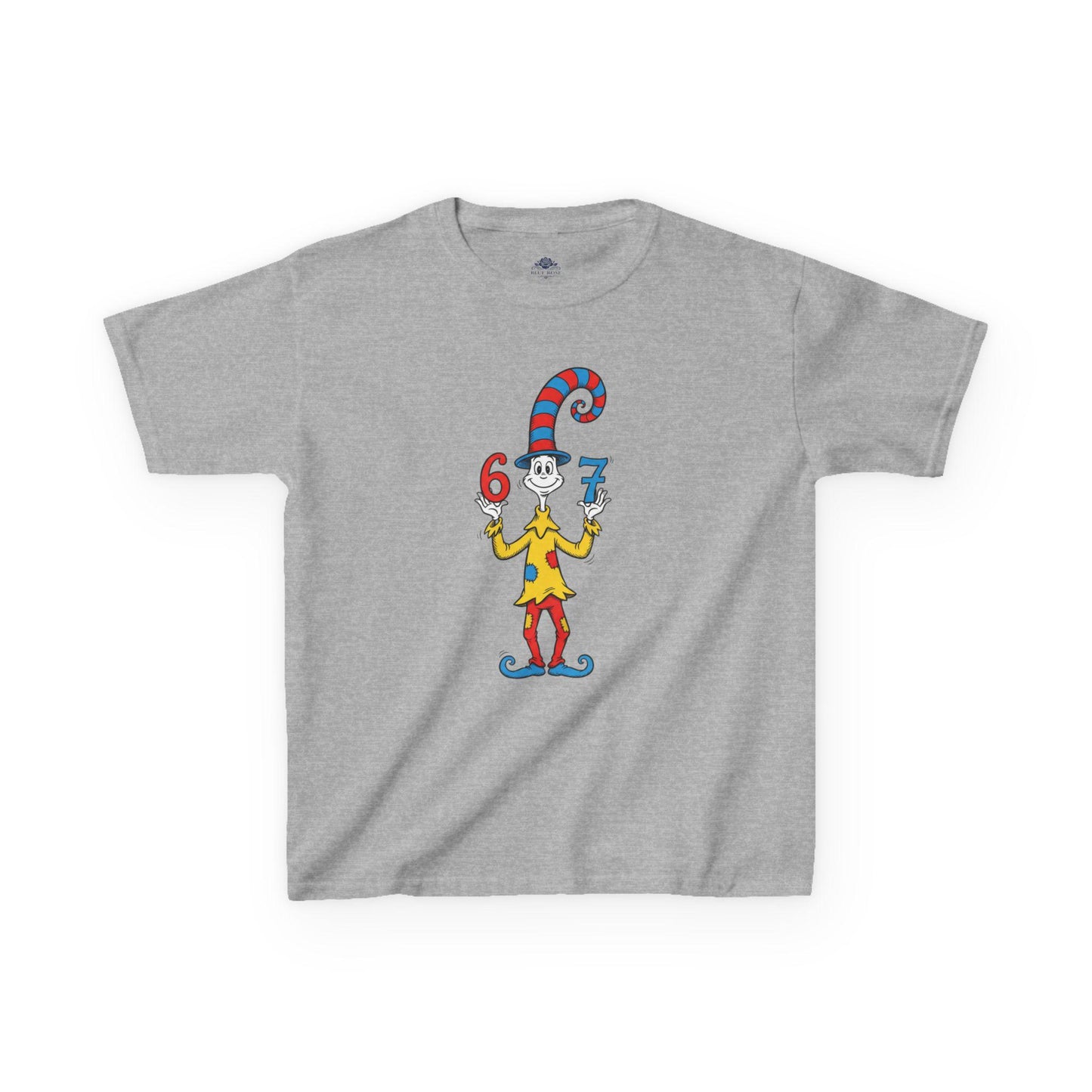 Cute Cat Illustration Kids Tee | Sizes 6-7
