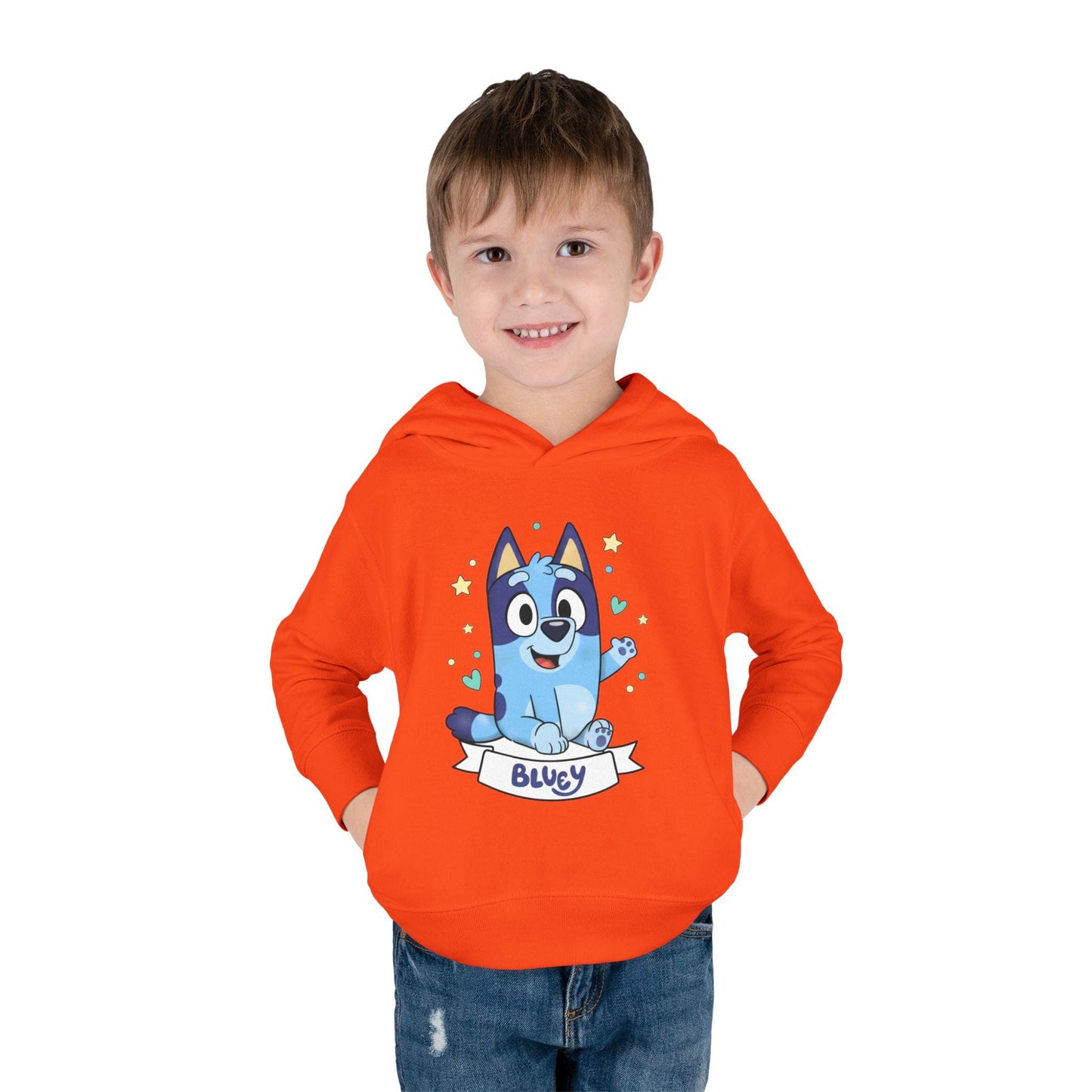 Blue Puppy Cartoon Hoodie | Toddler Pullover