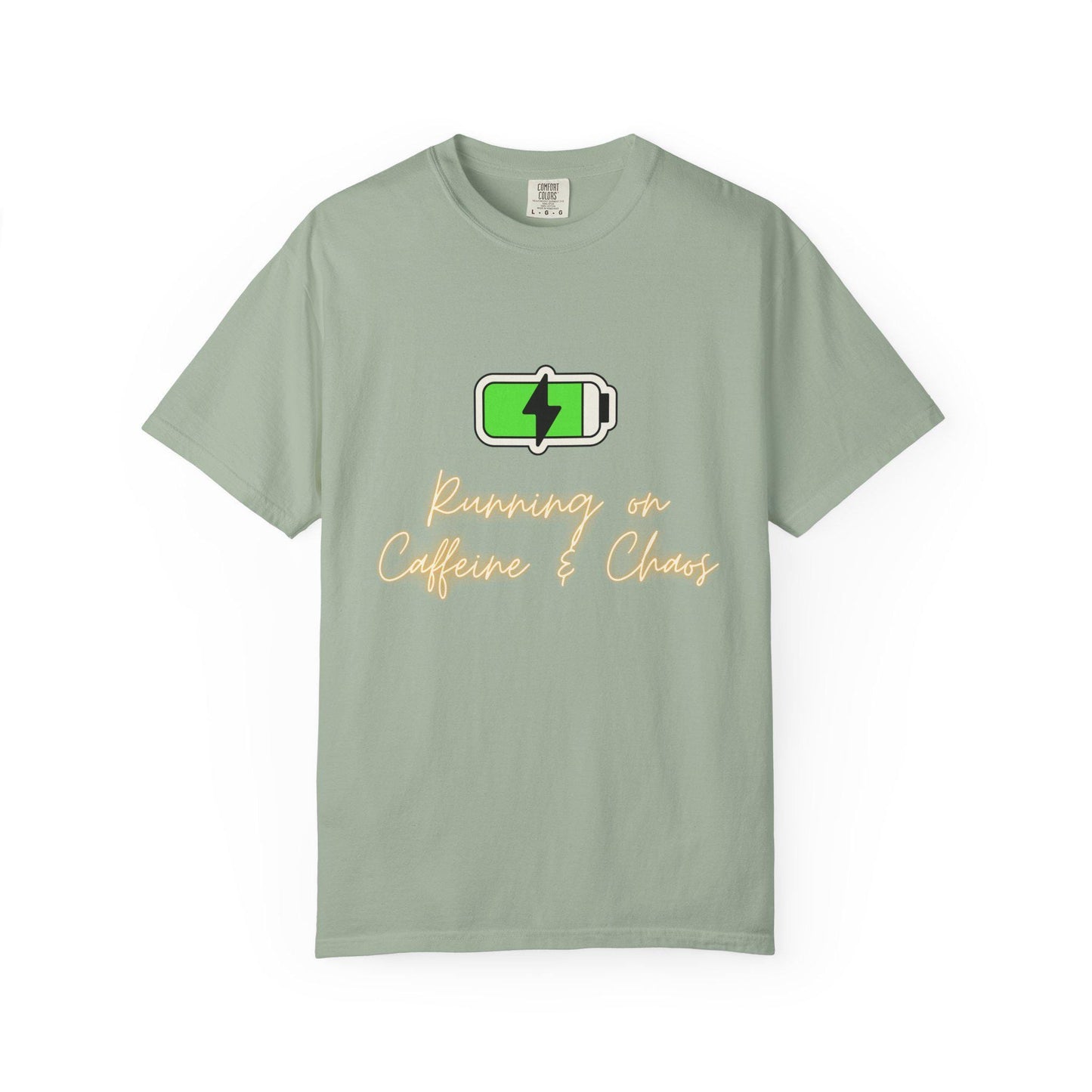 Green Battery Charging Icon T-shirt | Energy Graphic Tee