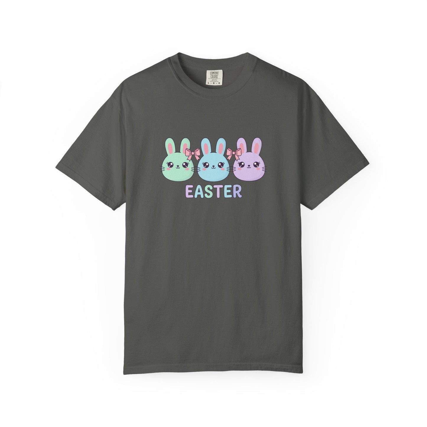 Pastel Bunny Trio Easter T-shirt | Cute Kawaii Rabbit Graphic