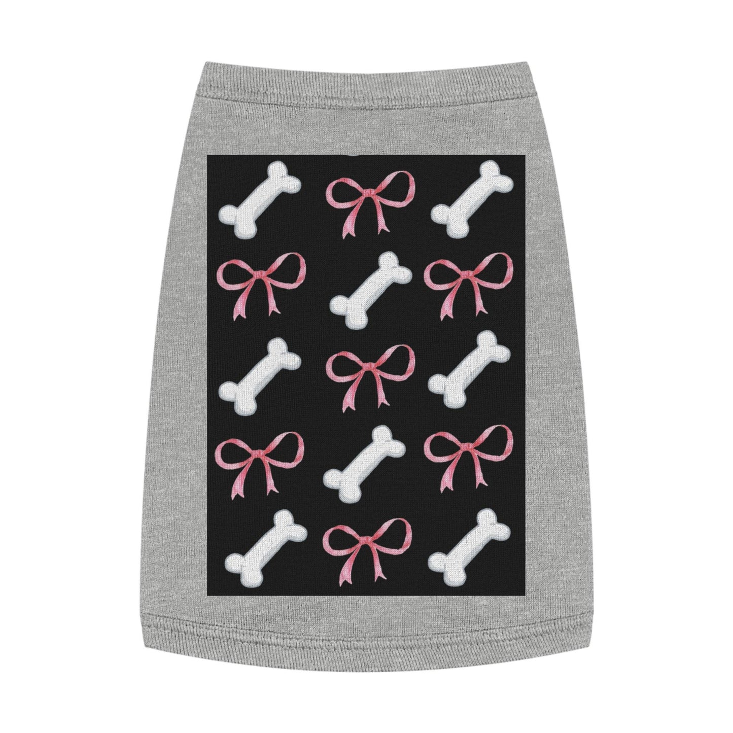 Pink Bows and Bones Pet Tank Top | Dog Tee