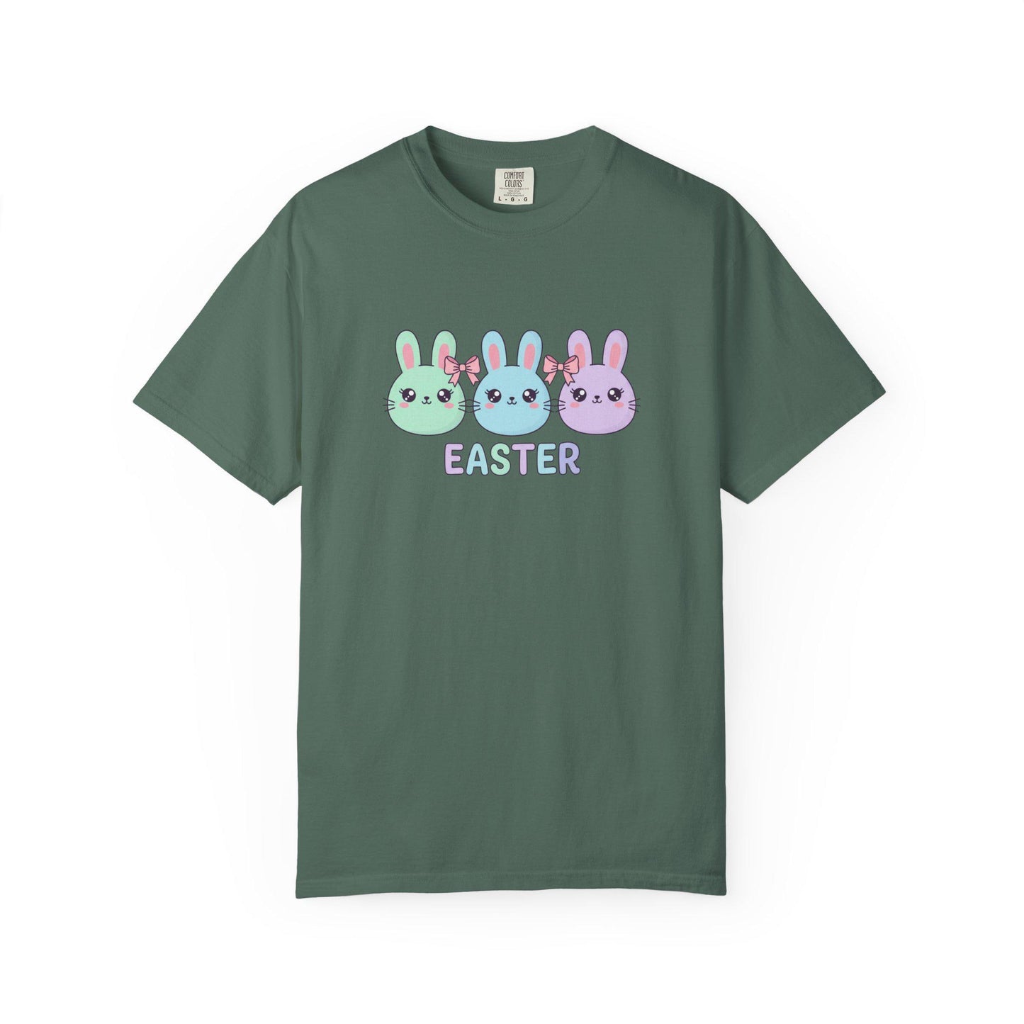 Pastel Bunny Trio Easter T-shirt | Cute Kawaii Rabbit Graphic
