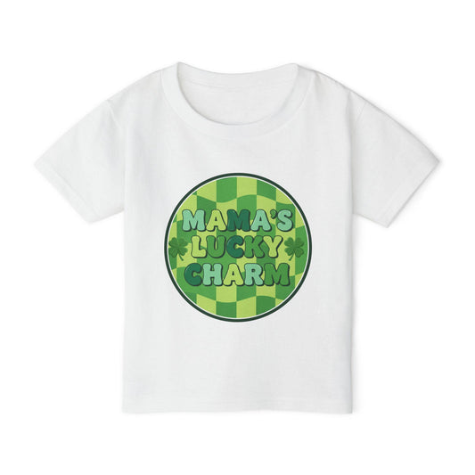 Mama's Lucky Charm Toddler T-Shirt | St. Patrick's Day Shamrock Design