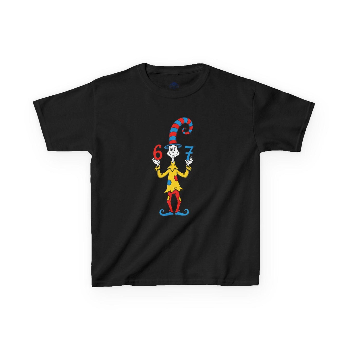 Cute Cat Illustration Kids Tee | Sizes 6-7