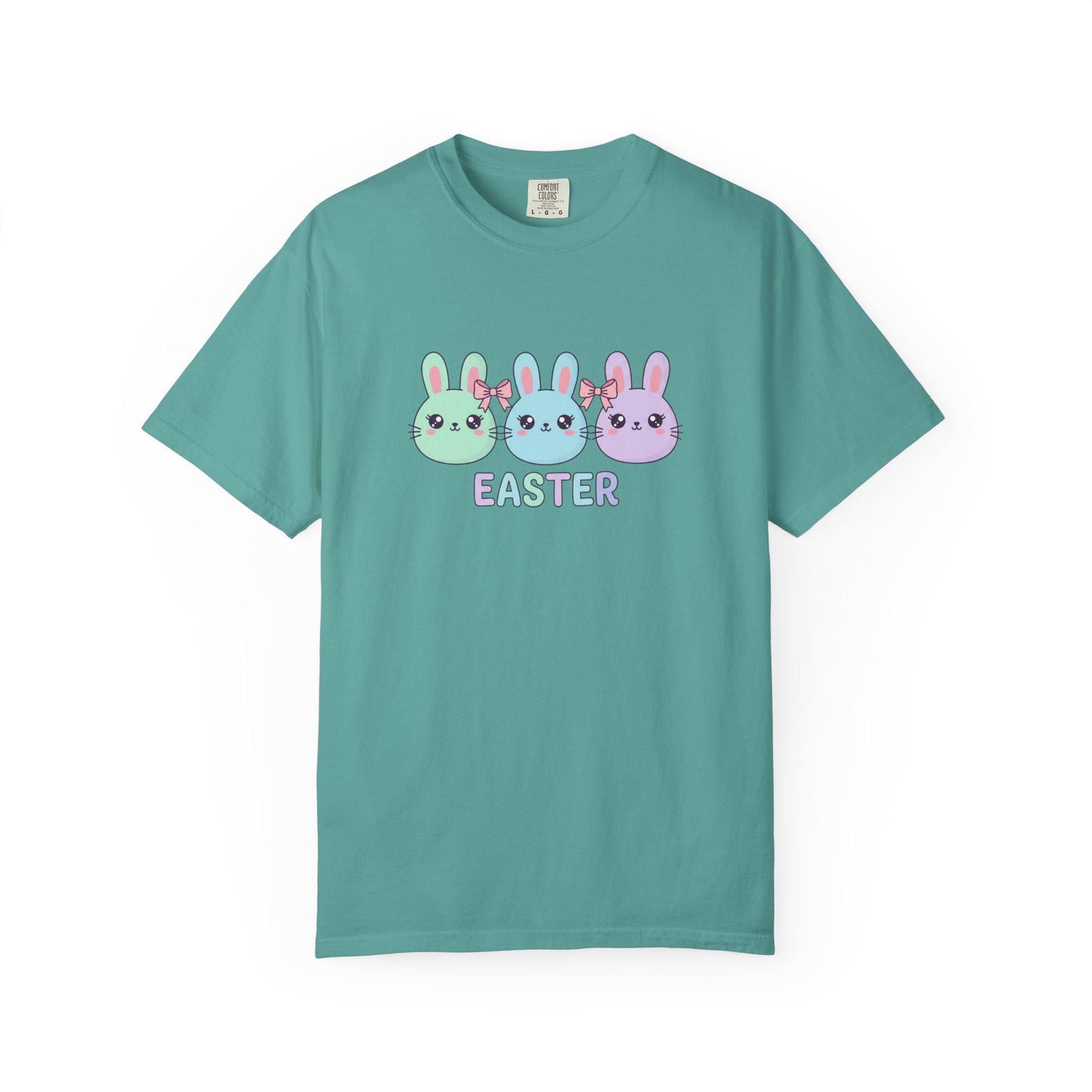 Pastel Bunny Trio Easter T-shirt | Cute Kawaii Rabbit Graphic