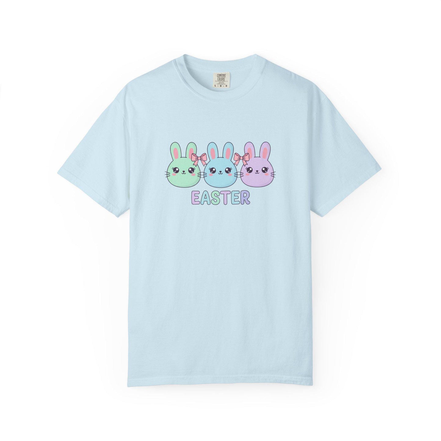 Pastel Bunny Trio Easter T-shirt | Cute Kawaii Rabbit Graphic
