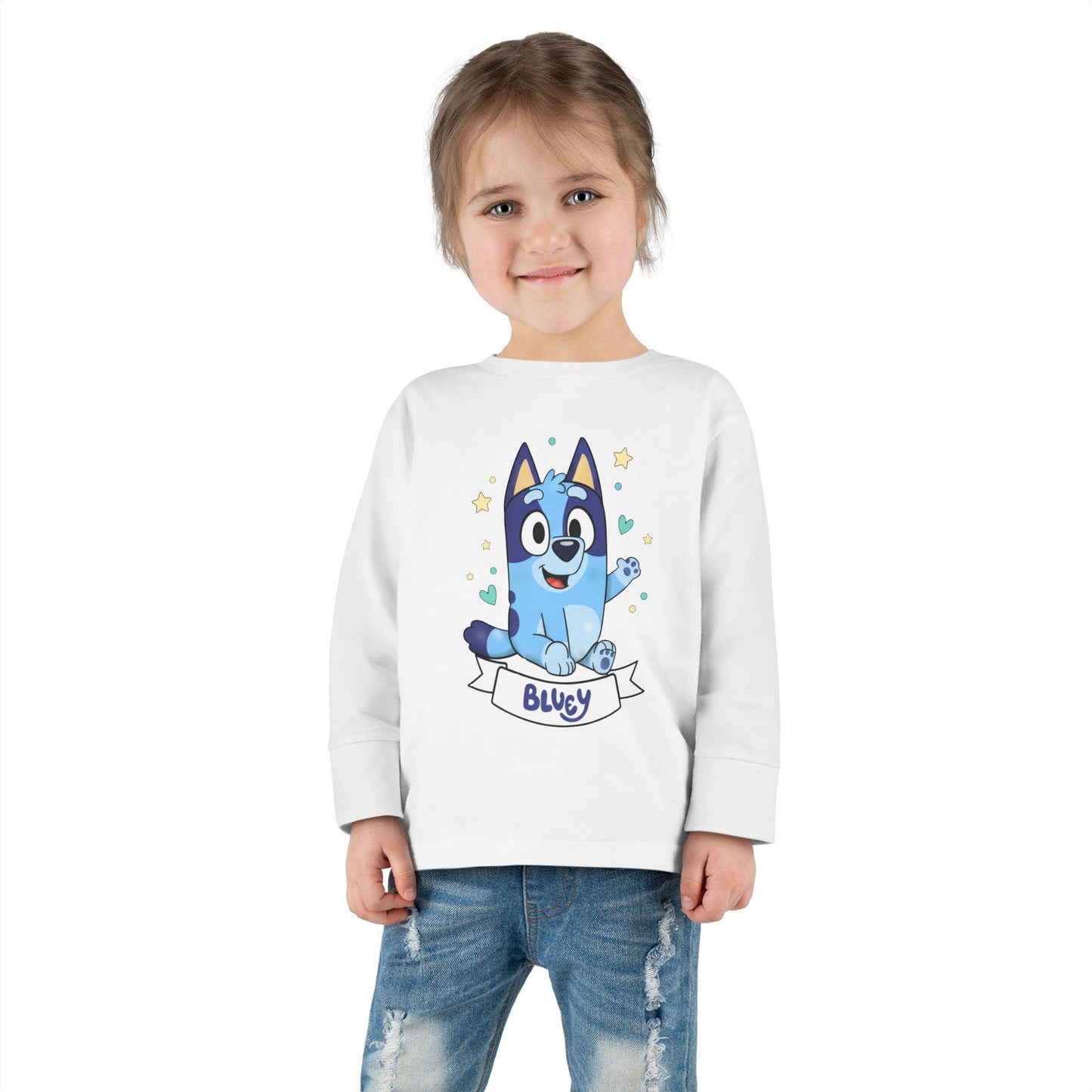 Bluey Cartoon Puppy Tee | Toddler Long Sleeve Tee