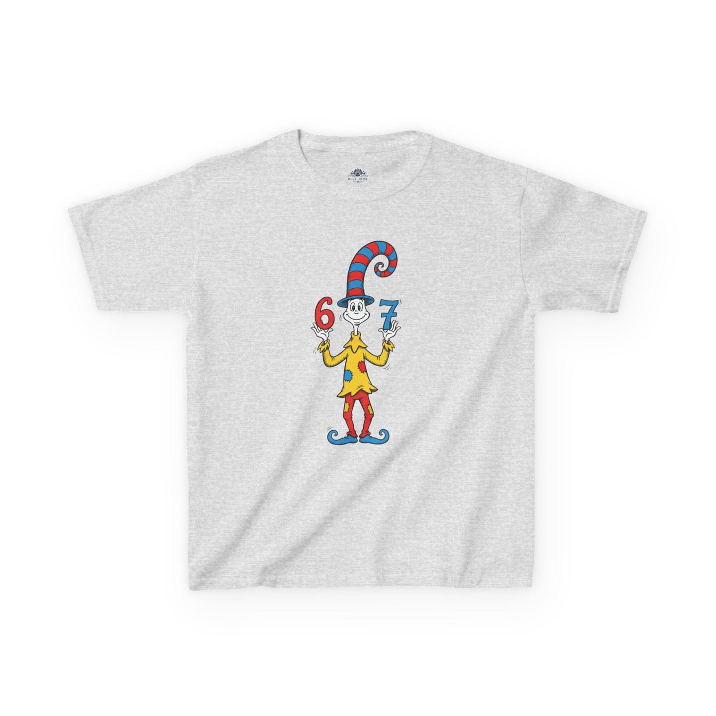 Cute Cat Illustration Kids Tee | Sizes 6-7