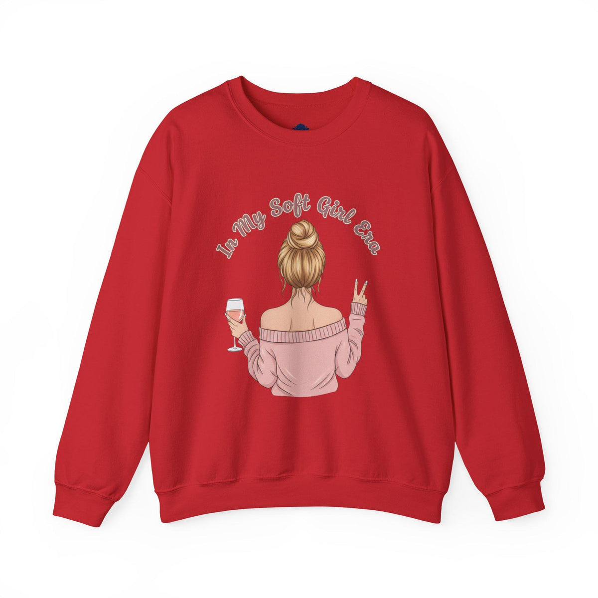 Soft Girl Wine Quote Crewneck Sweatshirt | Cute Vineyard Aesthetic