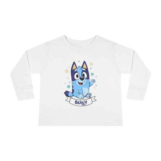 Bluey Cartoon Puppy Tee | Toddler Long Sleeve Tee