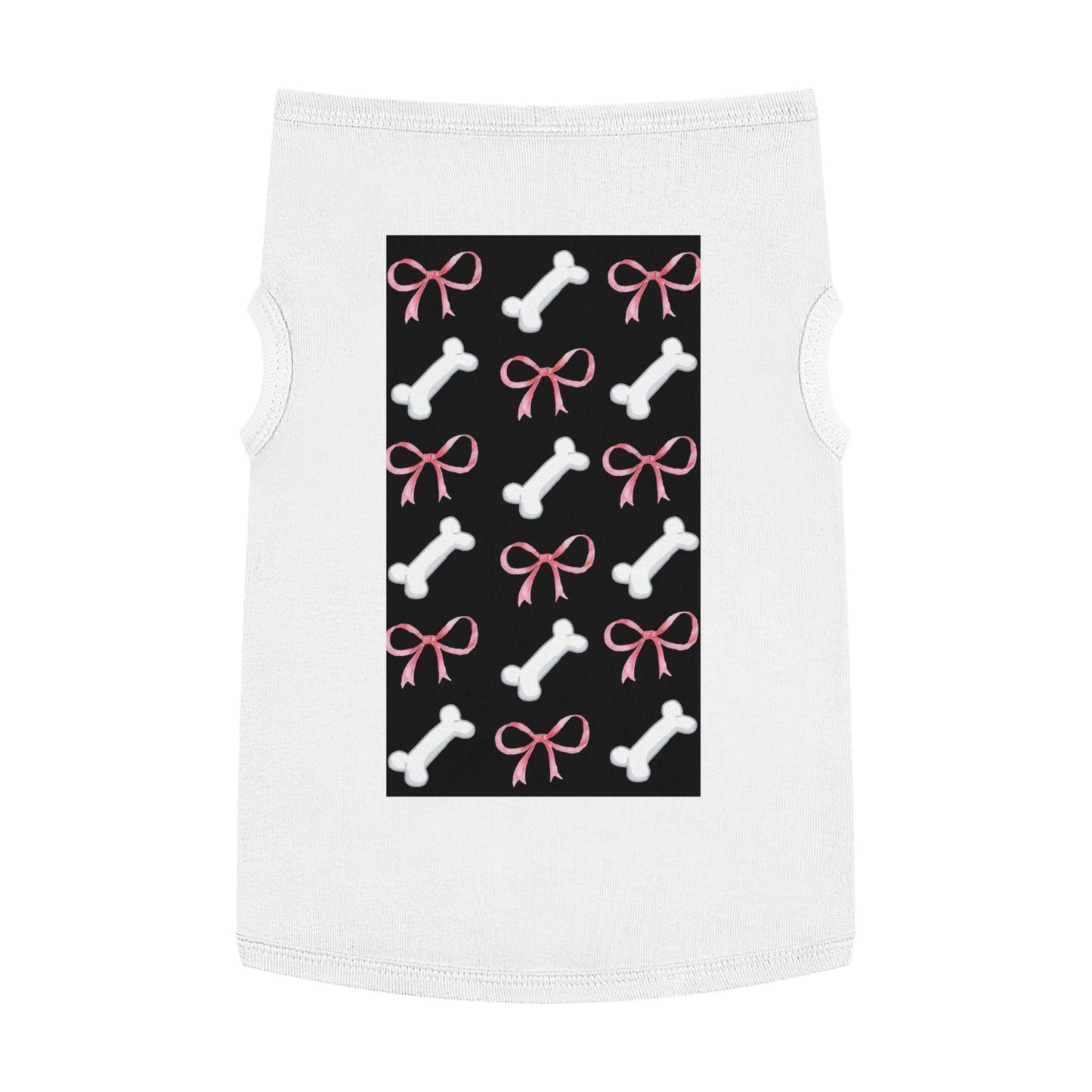 Pink Bows and Bones Pet Tank Top | Dog Tee