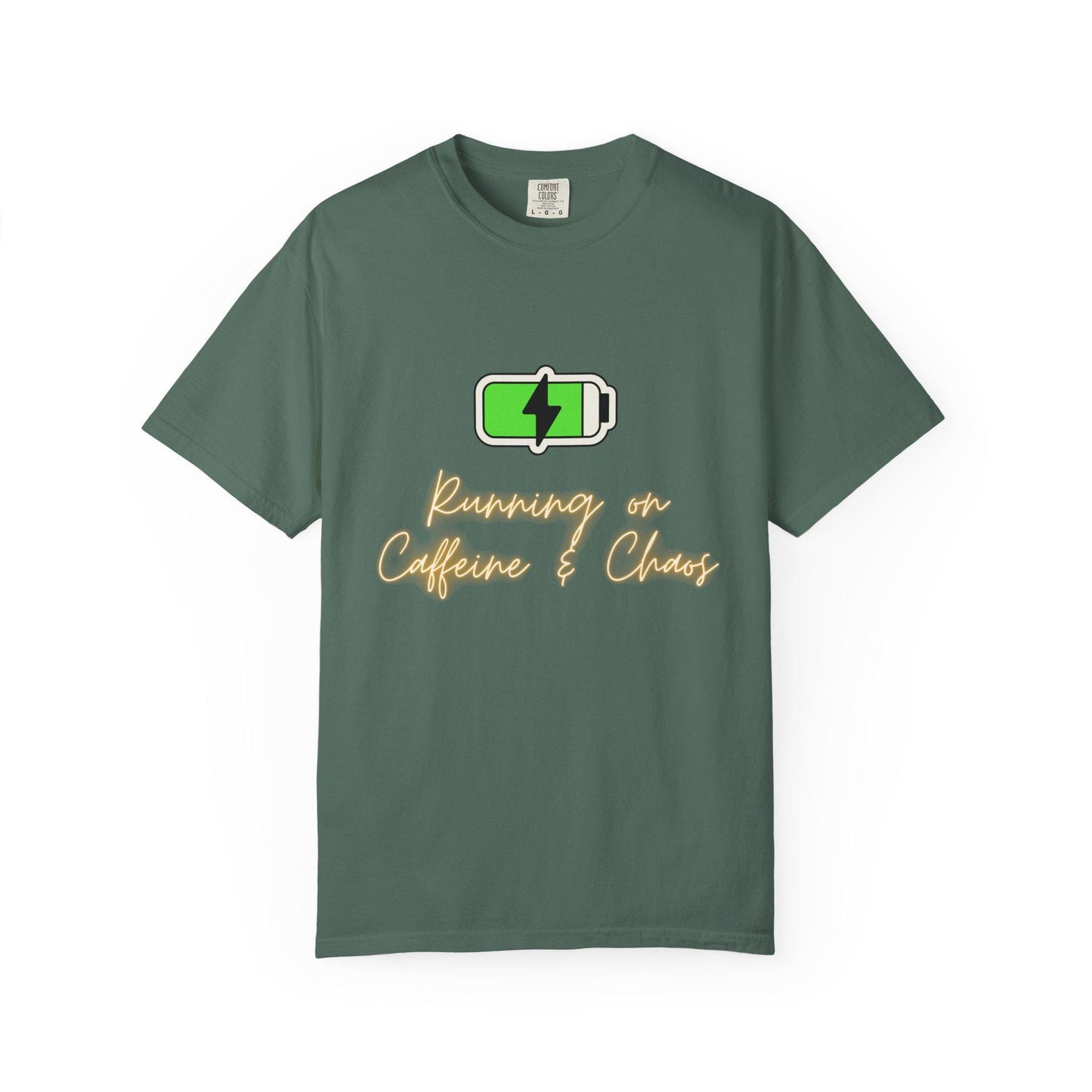 Green Battery Charging Icon T-shirt | Energy Graphic Tee