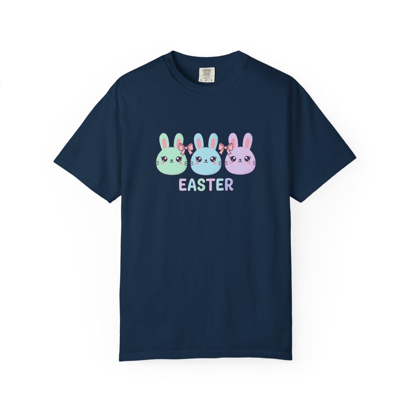 Pastel Bunny Trio Easter T-shirt | Cute Kawaii Rabbit Graphic
