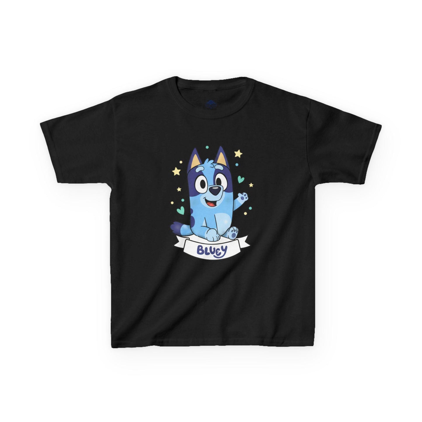 Bluey Cartoon Puppy Kids Tee | Cute Animated Dog Character, Name Banner