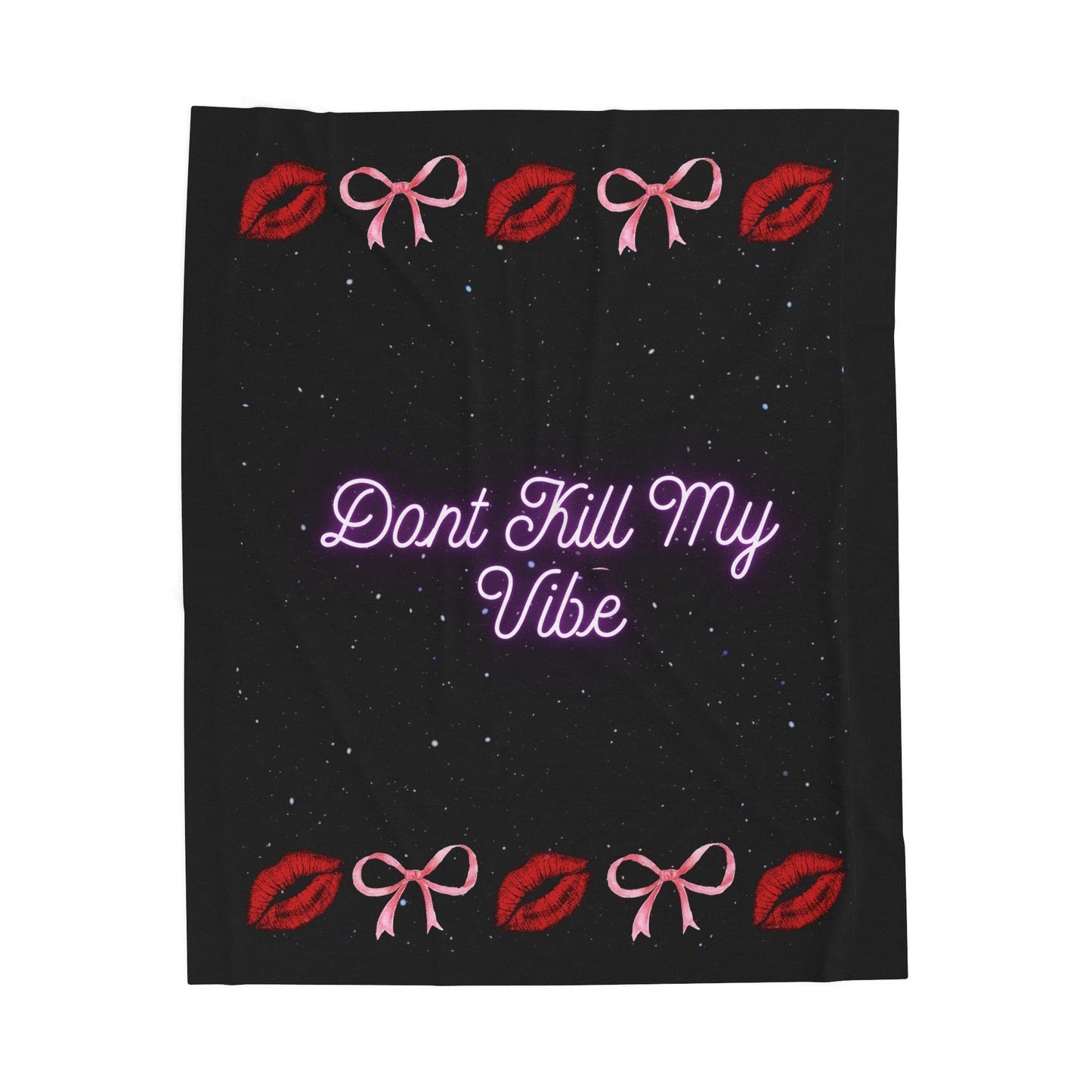 Velveteen Plush Blanket velveteen plush blanket with bows, cozy warm vibe