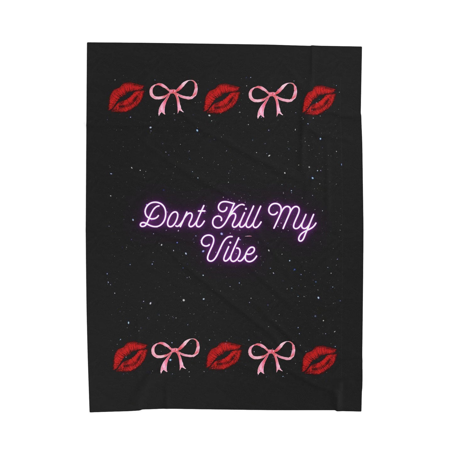 Velveteen Plush Blanket velveteen plush blanket with bows, cozy warm vibe