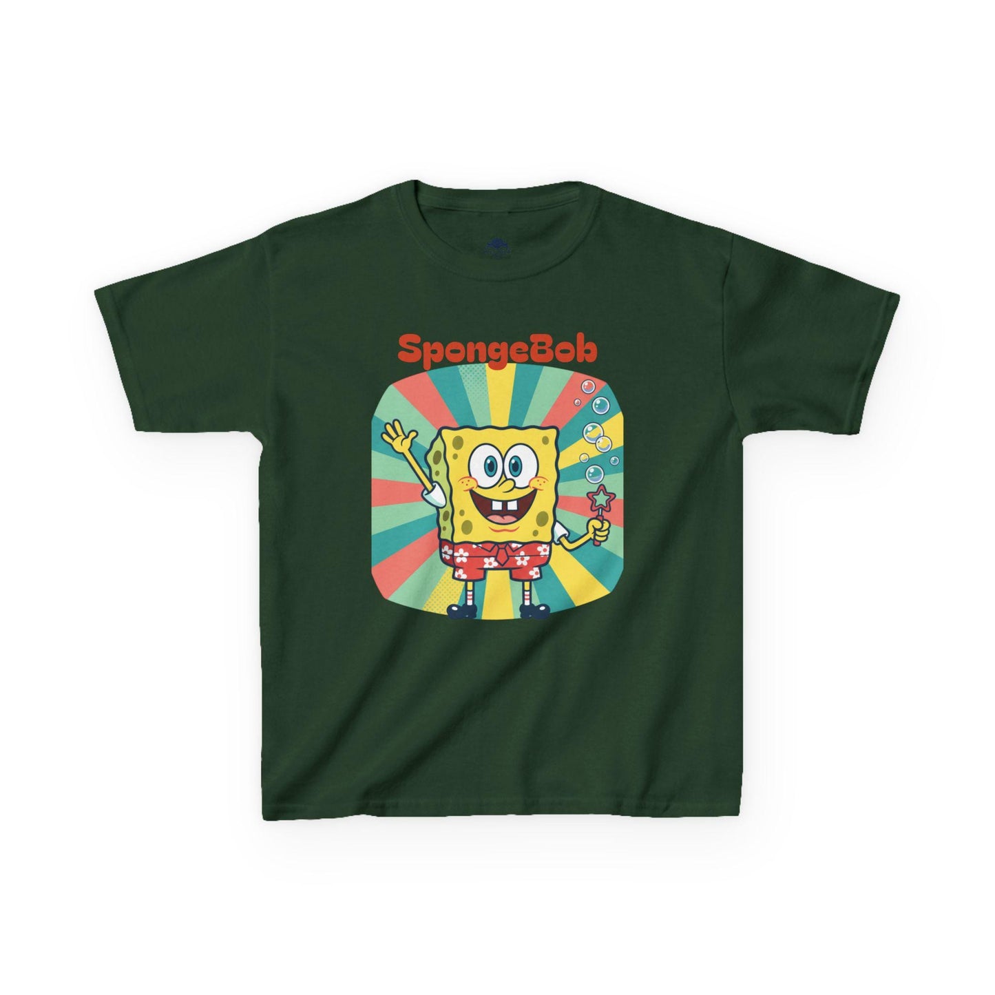 SpongeBob SquarePants Graphic Kids Tee | Cartoon Sea Sponge Shirt