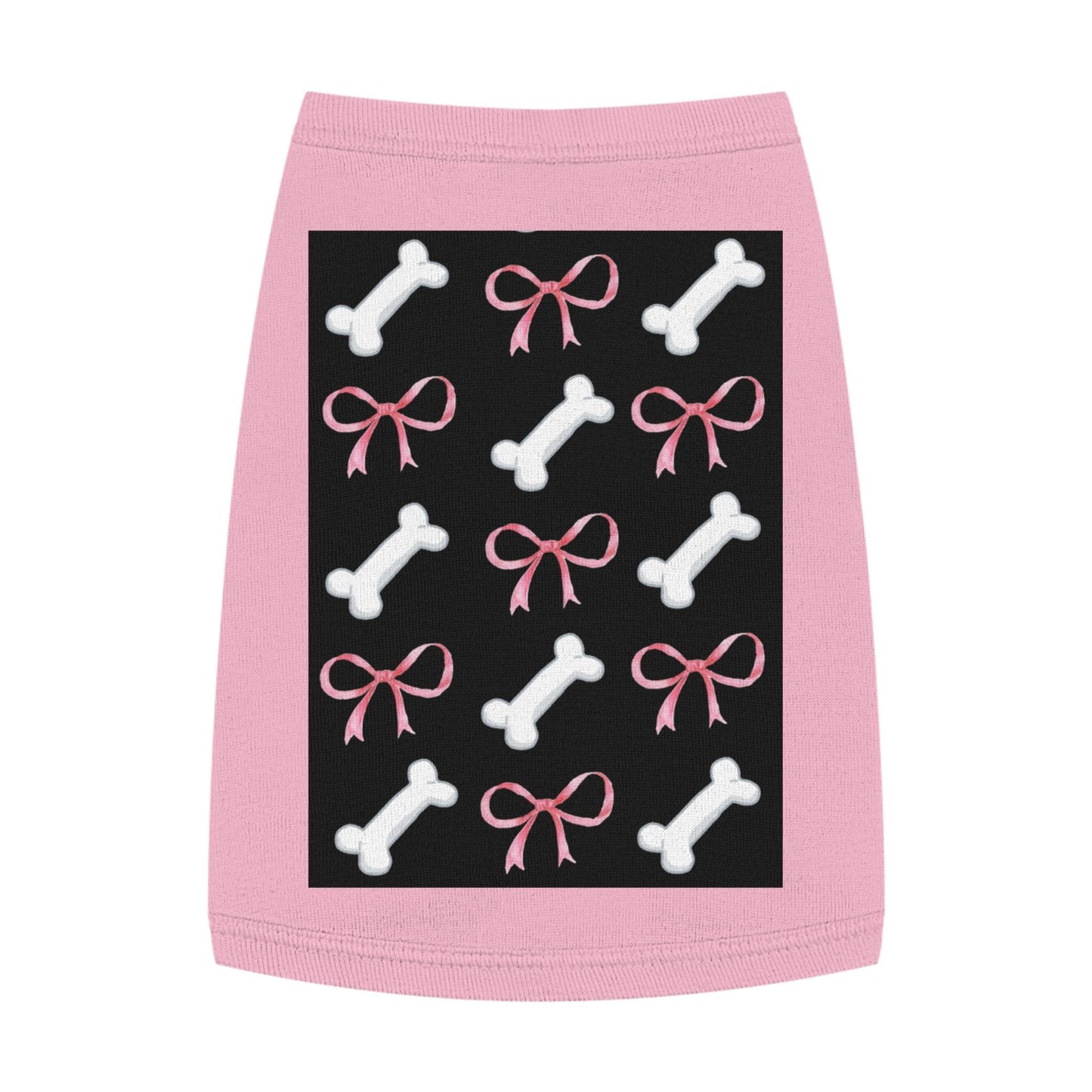 Pink Bows and Bones Pet Tank Top | Dog Tee