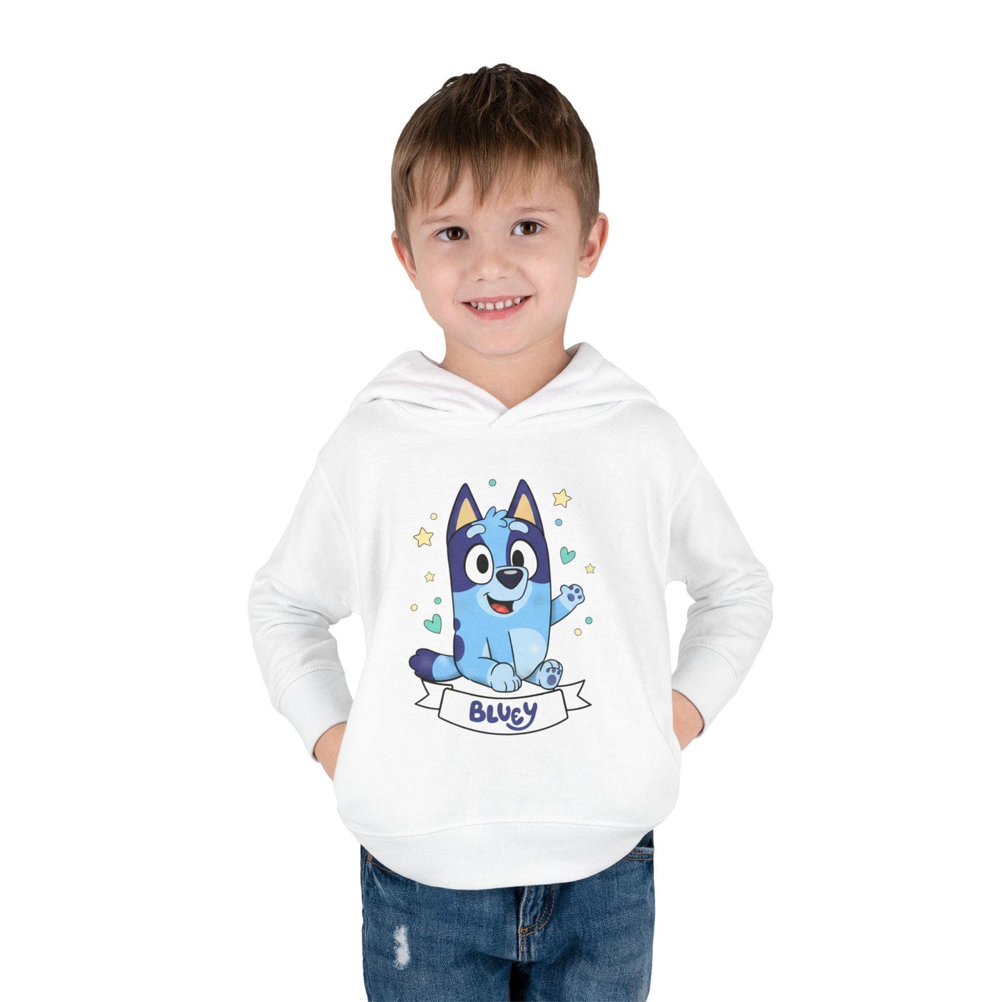 Blue Puppy Cartoon Hoodie | Toddler Pullover