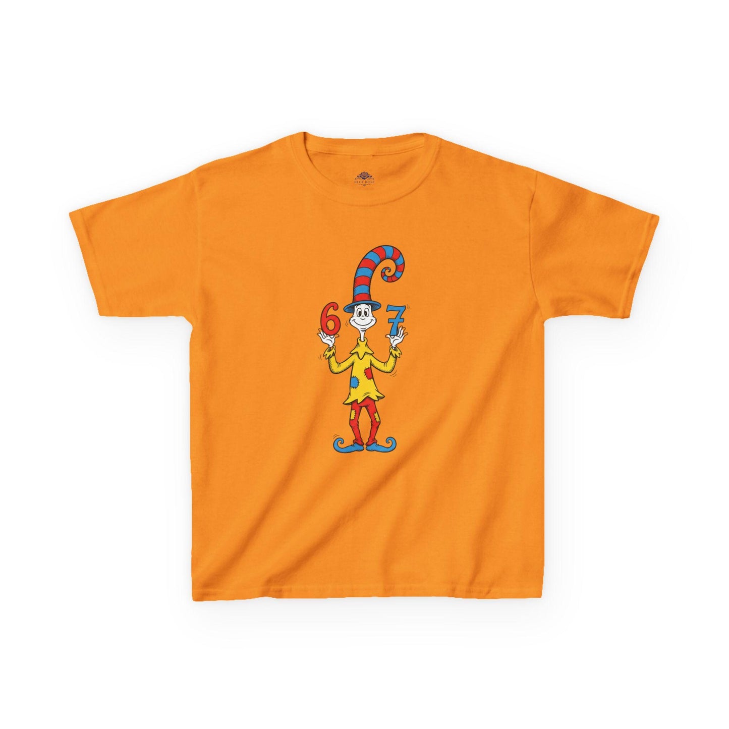 Cute Cat Illustration Kids Tee | Sizes 6-7