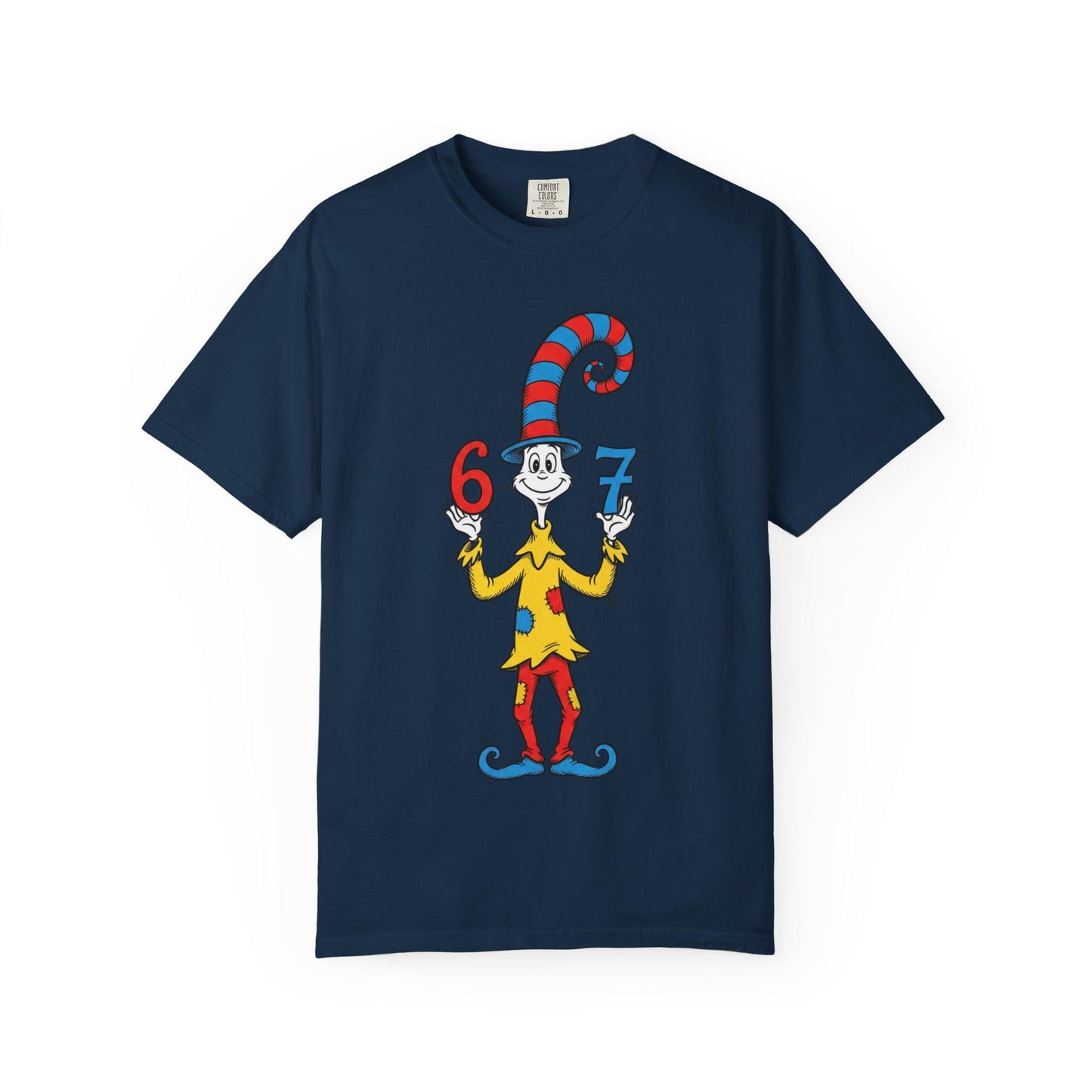 Thing 6 and 7 Cat-Inspired Character T-Shirt | Dr. Seuss Style Illustration